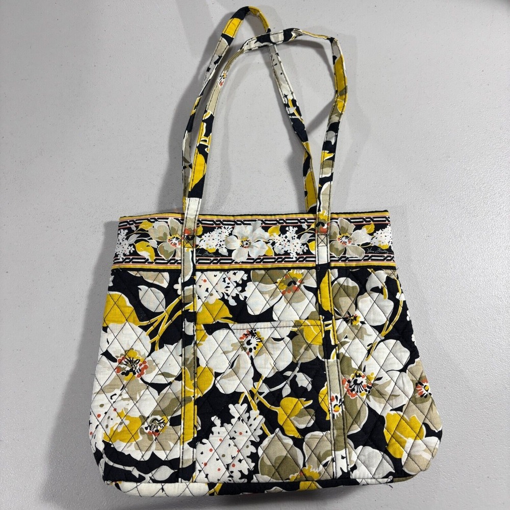VERA BRADLEY Shoulder Bag 13x11" Quilted Flowers Handbag Purse ~ EUC Soft